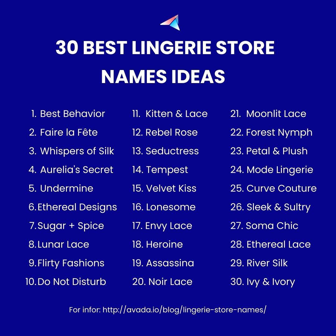 Lingerie Store Names Ideas for Inspiration 